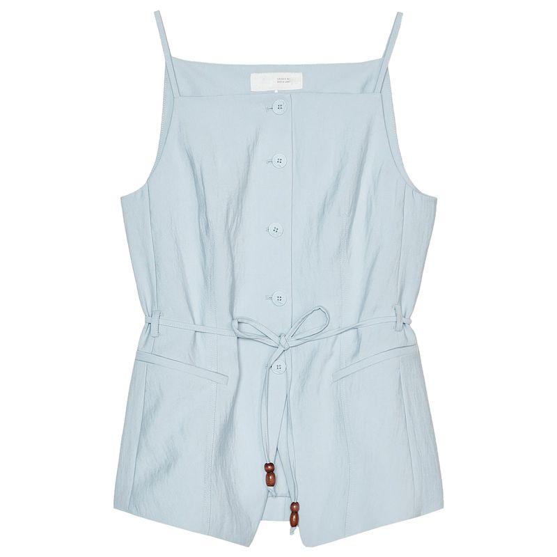 Zaprha 2025 New Arrival Fashionable Stylish Beaded Belt Vest Waistcoat Women's Outer Slim Looking 8372503