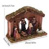Set Presepio in Resina Statua della Natività Decorazione Natalizia per Decorazione della Casa