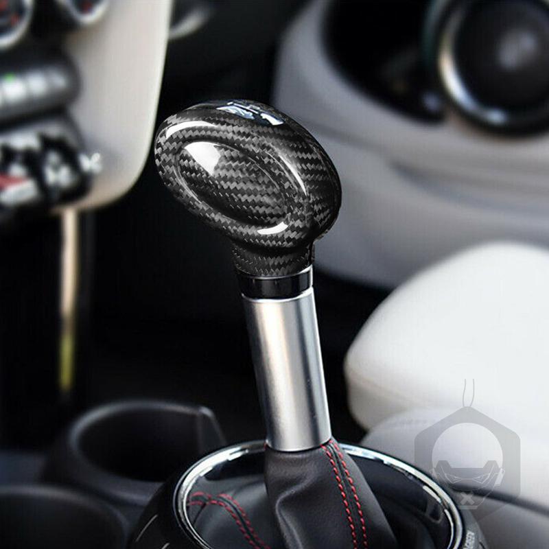 For Mini Cooper F54 F55 F56 F57 F60 Real Carbon Fiber Gear Shift Knob Cover Decorative Interior Retrofitting Car Accessories
