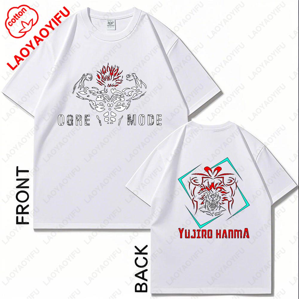Japanese Anime Baki Hanma The Grappler Graphic Print T Shirt Casual Fashion Neck Harajuku T Shirt Women Men Cotton Shortsleev