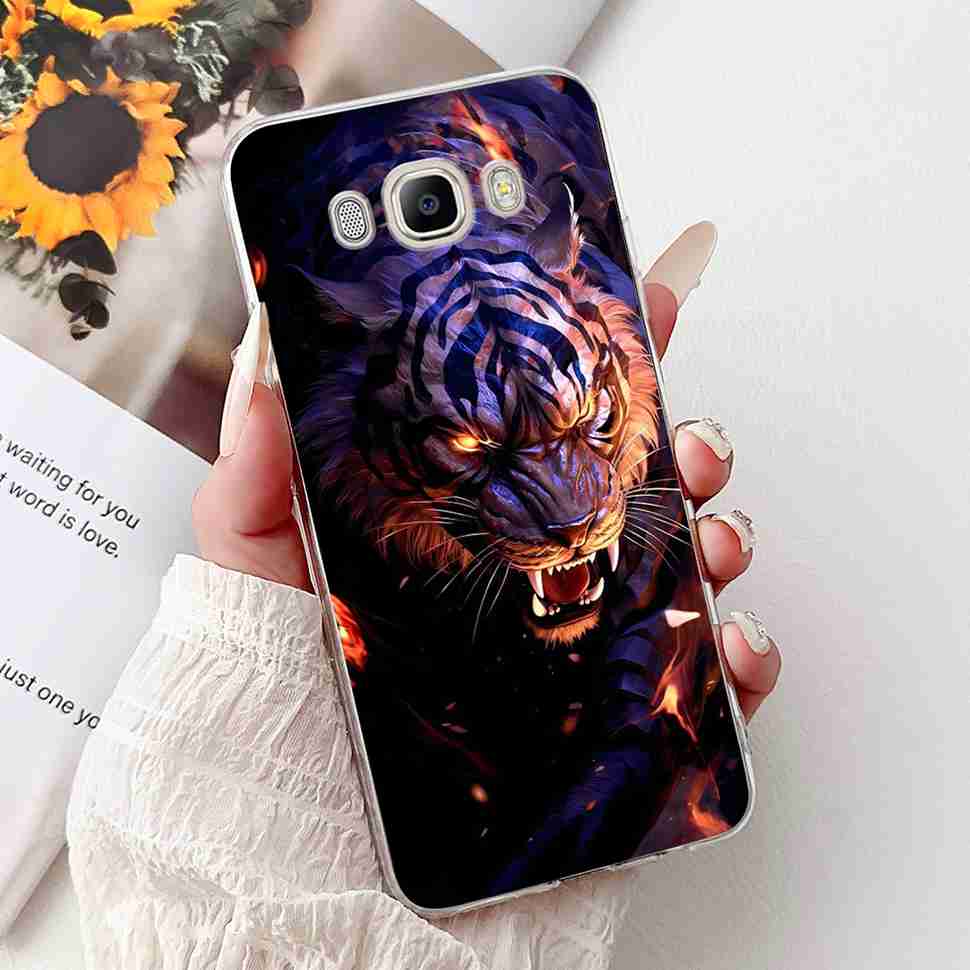 For Samsung Galaxy J7 2016 SM-J710FN Cartoon Animals Soft Silicone TPU Cover For Samsung J7 Core SM-J701F Fashion Flowers Shell