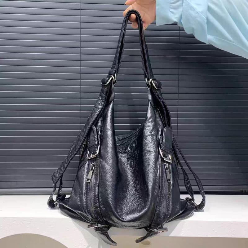 

JIAERDI Hot Girls Black Y2k Backpack Women Moto Biker Pu Leather Backpacks Crossbody Bags Ladies Korean Style Mochila Aesthetic 33x29x13cm чорний