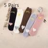 5 Pairs of Coral Fleece Socks, Women's Fleece Thickening Socks, Cartoon Three-dimensional Ear Medium High Thigh-high Stockings for Warmth