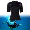Woman Wetsuit Top Front Zipper Jacket Swimsuit for Canoeing Surfing Kayaking