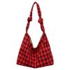 Underarm Bag Women's Large Capacity Plaid Tote Bag Commuter Shoulder Bag