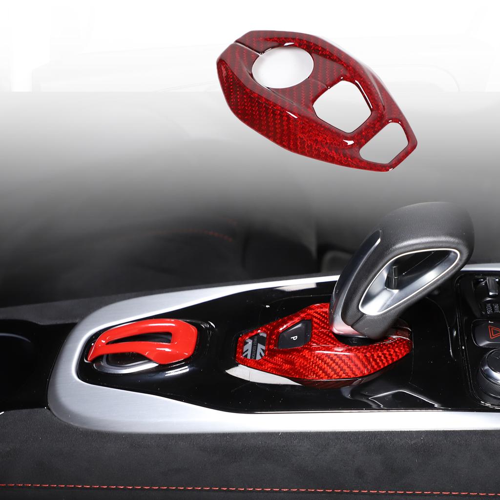 Real Carbon Fiber For Lotus EMIRA 2025-2025 Center Control Shift Base Panel Cover Sticker Car Interior Accessories