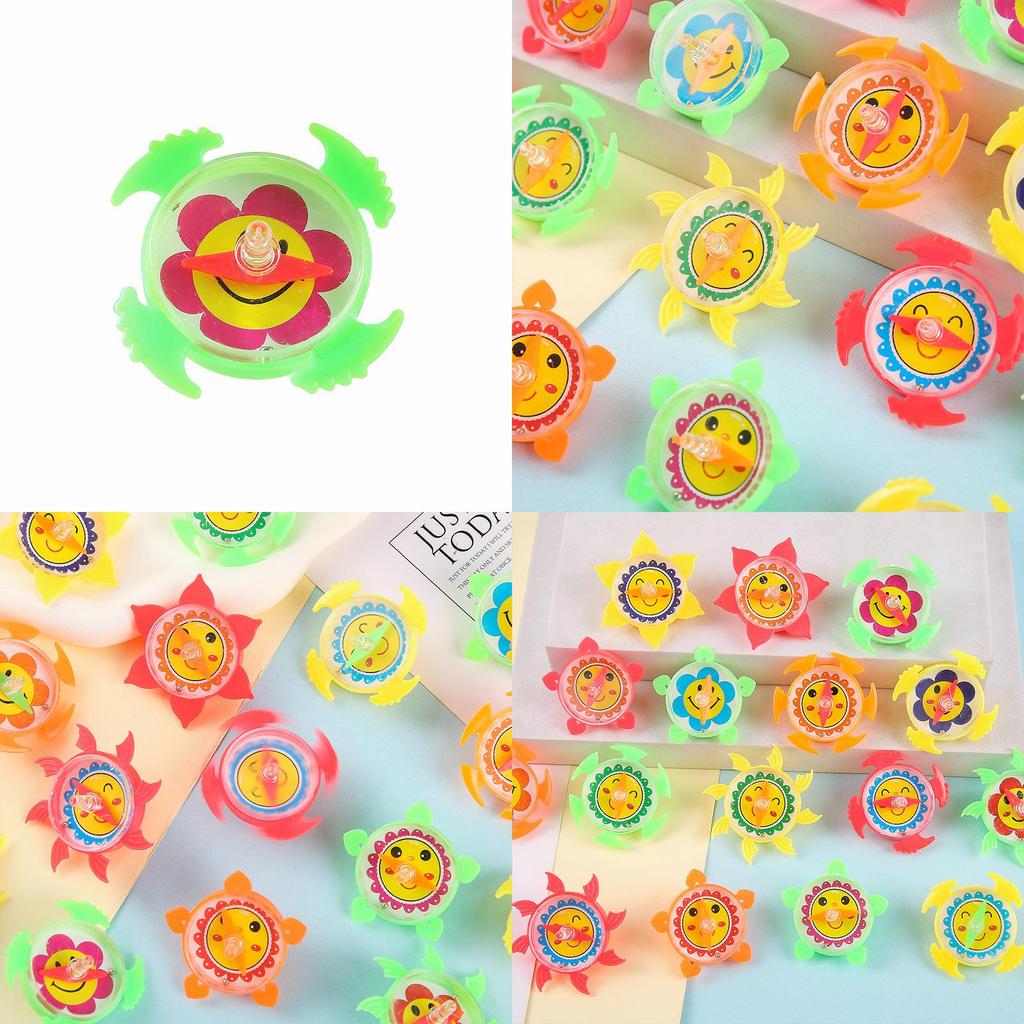 Flower Pattern Compass Mini Plastic Gyro Children Toy For Kids And Students
