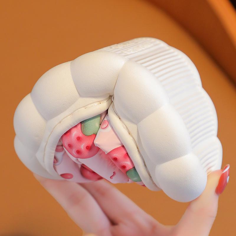 Dziecięce zimowe wodoodporne skórzane bawełniane kapcie PU