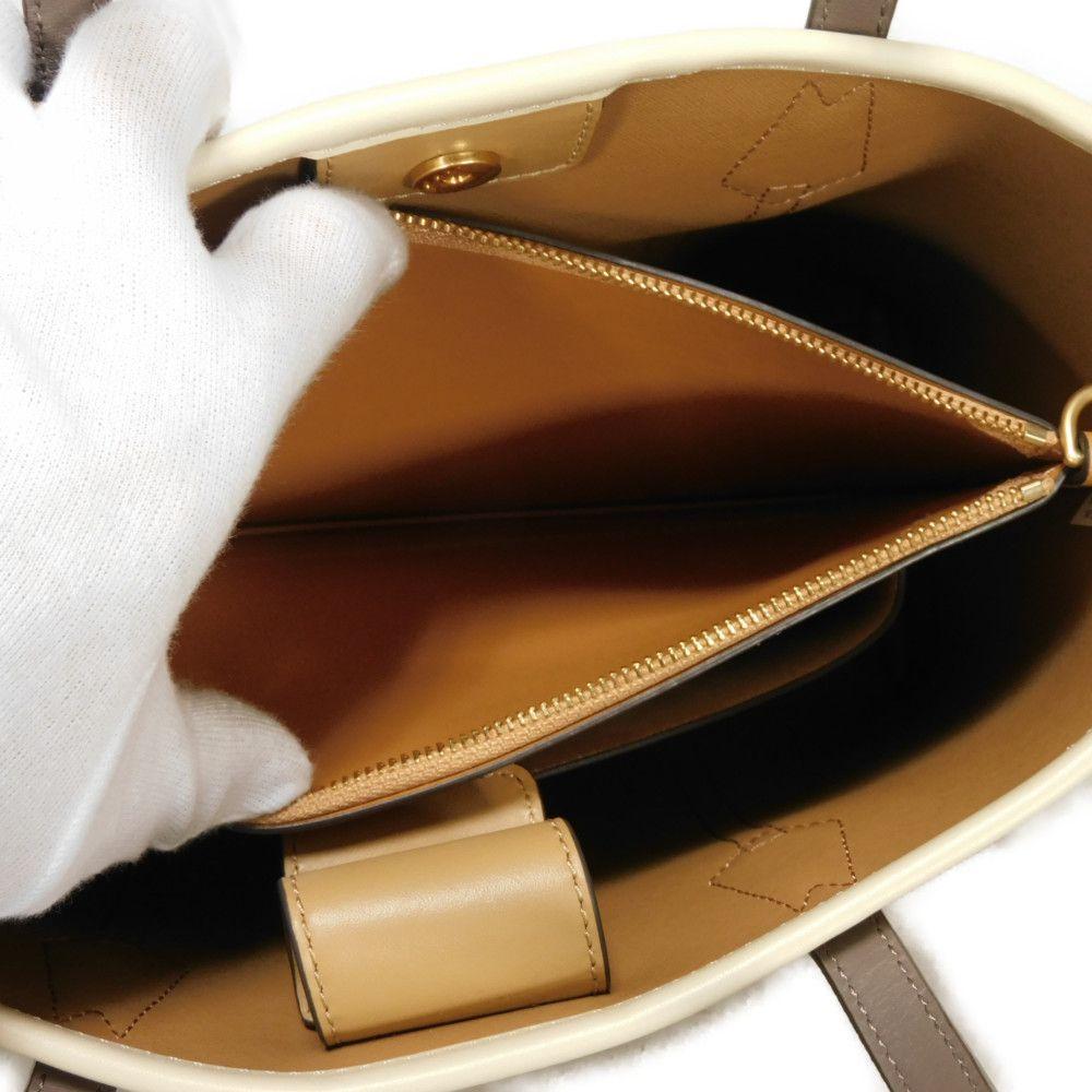 Used 10833 Perry Small Tote 161436 7924 Current Camel 2-Way Shoulder Bag Logo Ginger Shortbread Multi Women's from