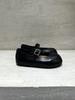 Sheepskin Version~ Spring and Autumn New Leather Inner Height Increase One-word Buckle with Shallow Mouth Mary Jane Single Shoes Women's Flat Loafers