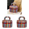 Classic Plaid Wash Bag With Spacious Interior And Dividers For Makeup And Toiletries