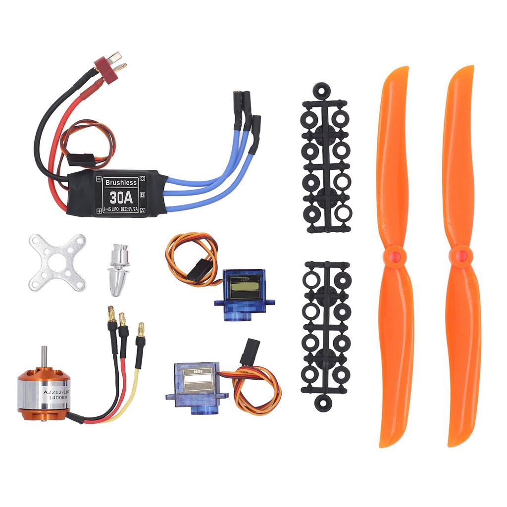 RC Aircraft Accessories Kit A2212 1400KV Brushless Motor 30A ESC SG90 Micro Servo 8060 Propeller Set for RC Airplane