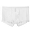Men Boxers Breathable Elastic Mesh Low Waist Ice Silk Cooling Anti-septic See-through Men