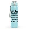 1PC Only Jesus Can Win Quote Text 750ml Color Plastic Sports Water Bottle Leakproof Flip Straw Lid Suitable for Sports Office Home Use