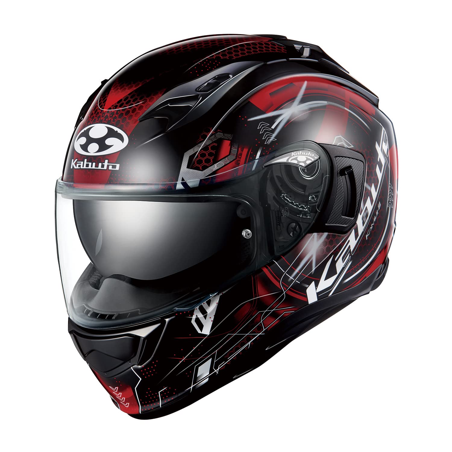 

Мотоциклетний шолом OGK KABUTO Full Face KAMUI3 ESTELA Black Red (Розмір S)