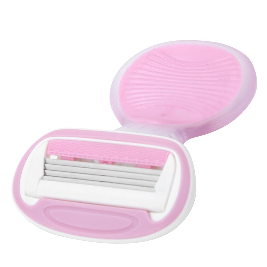 Women Manual Body Hair Shaver Trimmer Portable Face Leg Hair Removal Tool Epilator Pink