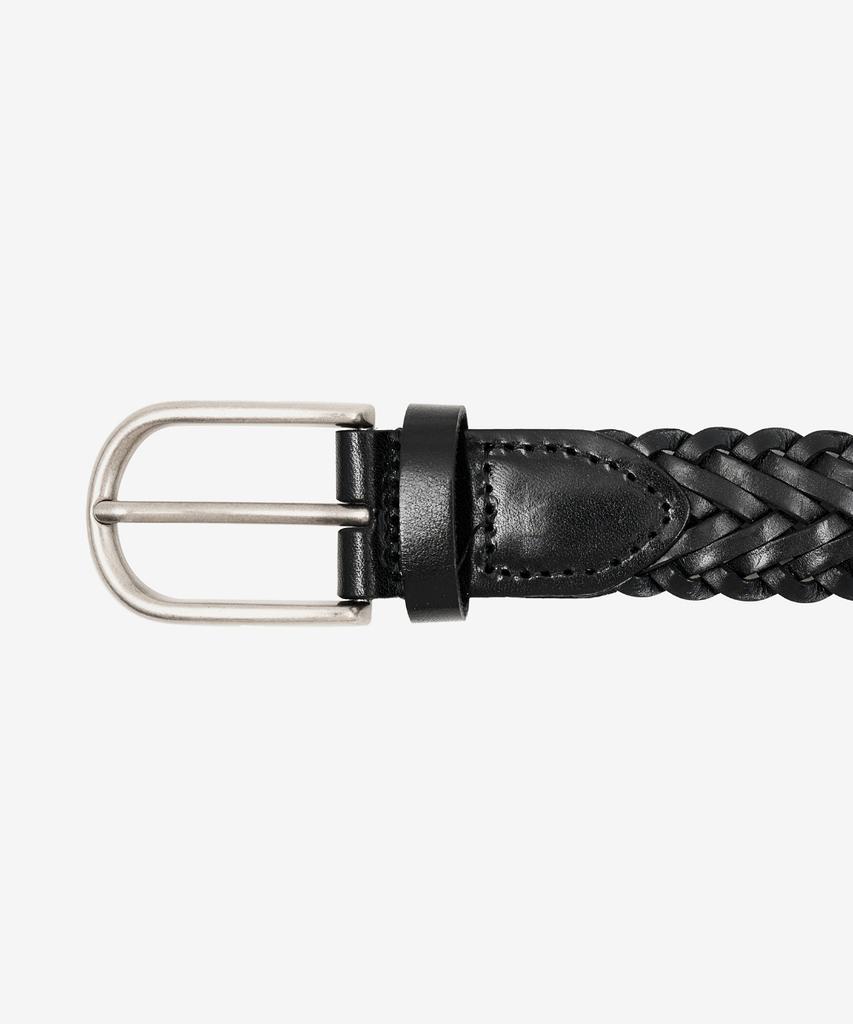 MINAV Weaving Real Leather Belt [Black]