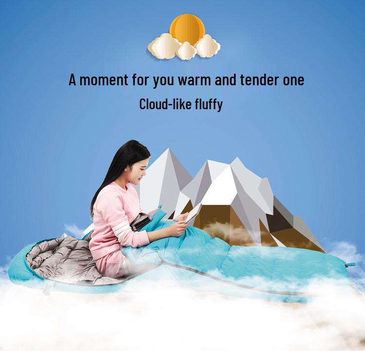 Ultralight White Duck Down Sleeping Bag for Outdoor Camping