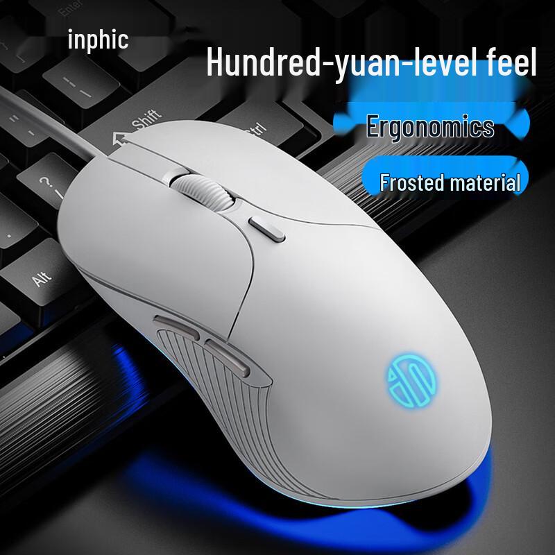Inphic B1 Ergonomic Wired Mouse for Gaming and Office