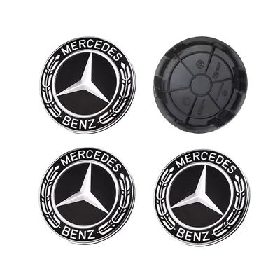 Für Mercedes Benz 4 Stück 75mm Für Mercedes Benz Auto Radnabenkappe Felge Radkappen Emblem W202 W220 W213 W210 W164 E200 E260 E300
