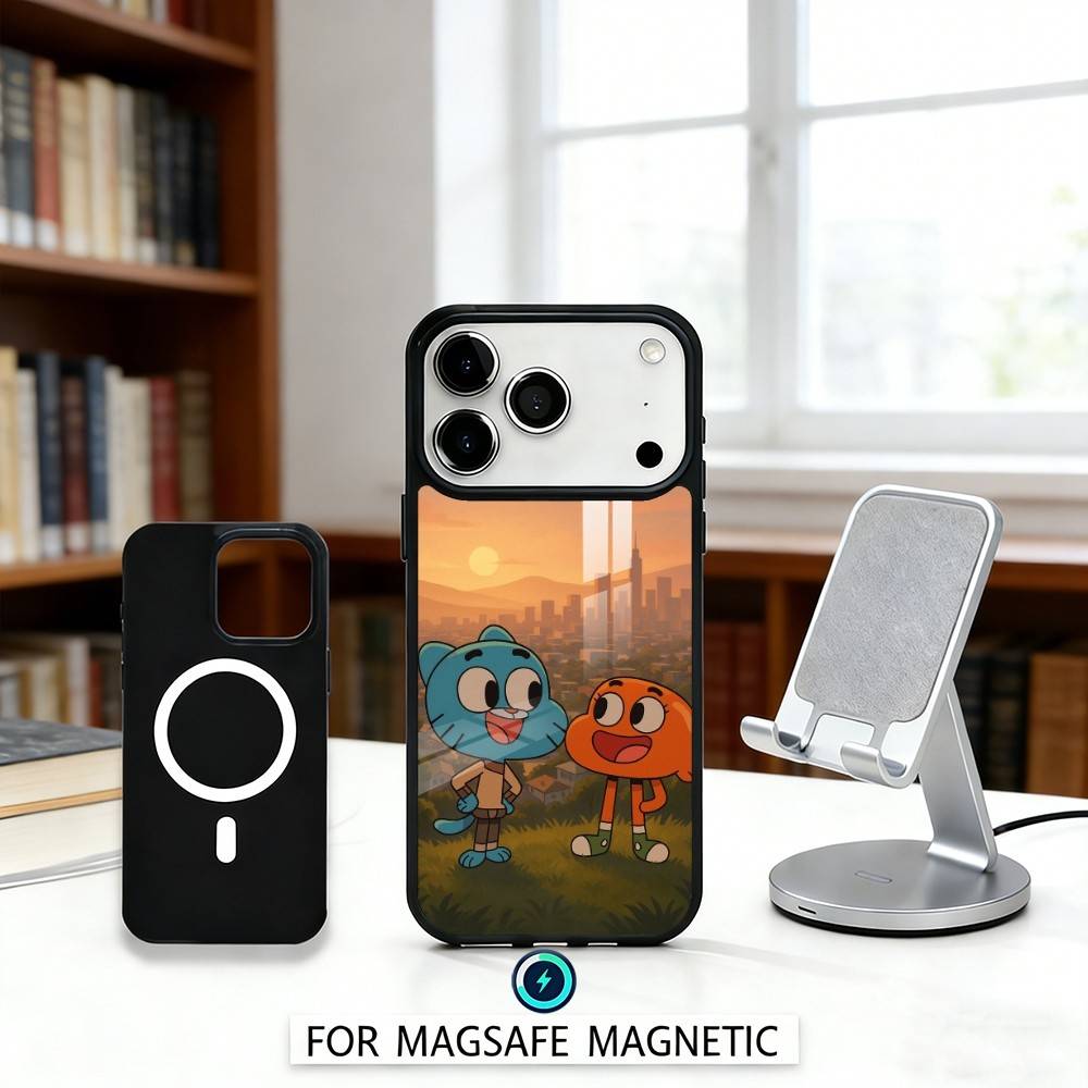 

A-Amazing W-World of G-Gumball Phone Case For iPhone17,16,15,14,13,12,Pro,Max,Magnetic For Magsafe Wireless Charging iPhone17Pro