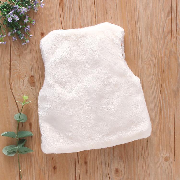Autumn and Winter Girls' Fur Vest Sweet Flower Embroidery Sleeveless Warm Fashion Coat 0-3 Year Old Lady Wear Top