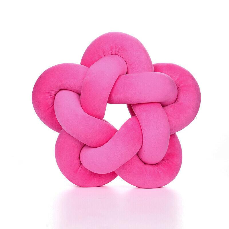 Cotton Hand Knot Back Cushions Cozy Car Lumbar Waist Back Pillow Home Decor Sofa Seat Cushion Soft Office Hand Rest Pillows