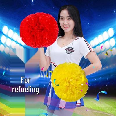 Large Matte Cheerleading Pom Poms with Double-Headed Handles