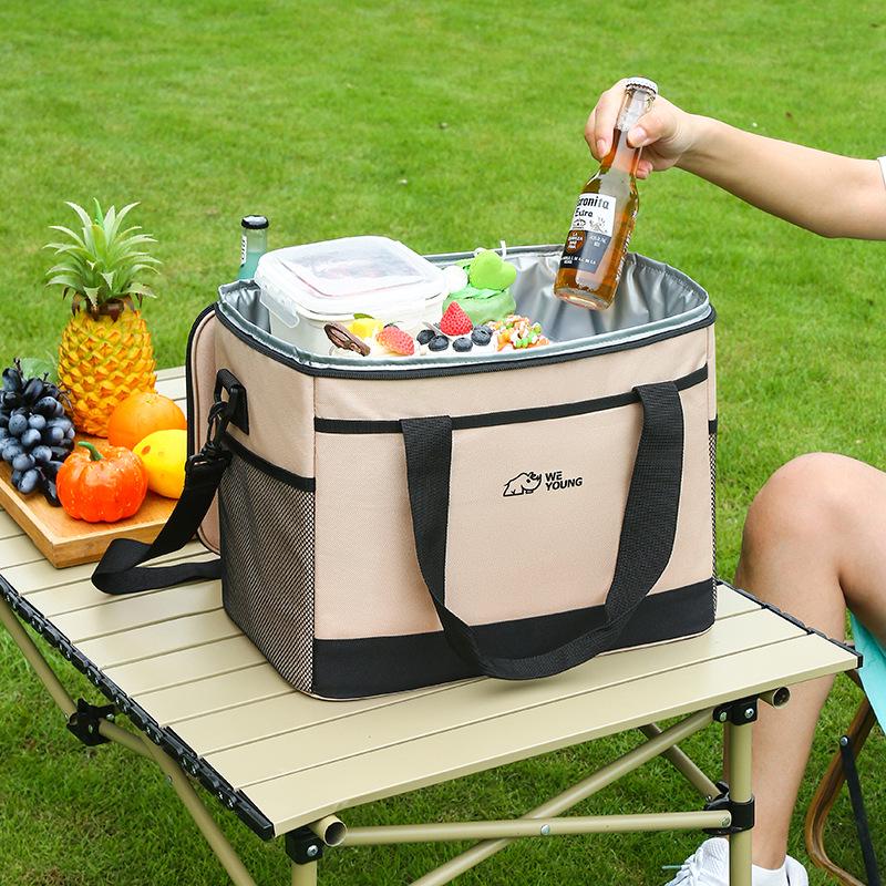 Large Capacity Portable Insulated Bag for Outdoor Camping & Car Refrigeration