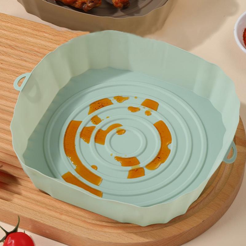 21Cm Air Fryers Oven Baking Tray Fried Chicken Basket Mat Airfryer Silicone Pot