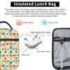 Mid Century Fifties Modern Atomic Retro Colors Insulated Lunch Bag Resuable Thermal Lunch Box Portable Cooler Bento Tote Bags