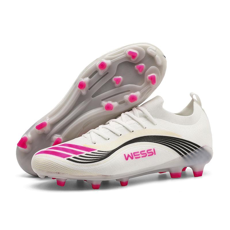 2025 new adult fly-woven football shoes men's low-top long nails broken nails student youth game football shoes