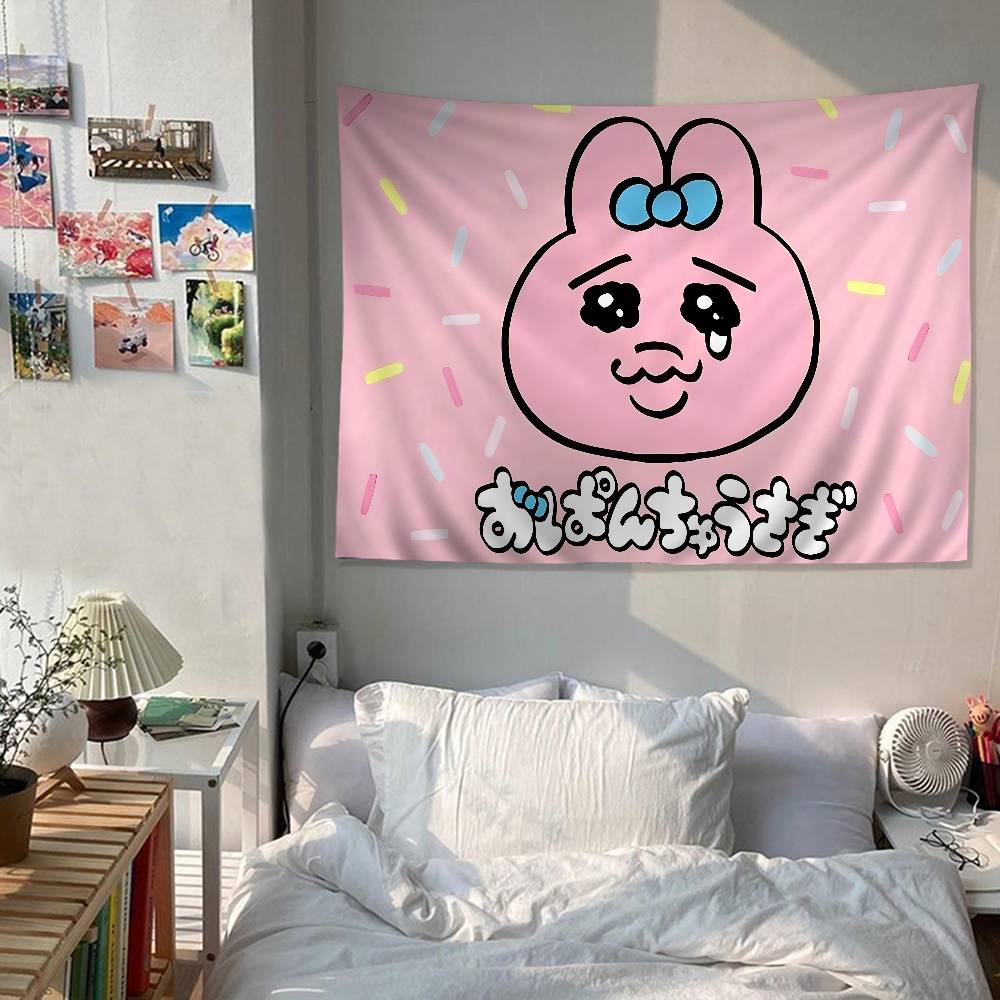 OOpanchu UUsagi Cartoon Cute Cartoon Tapestry For Living Room Home Dorm Decor INS Home Decor