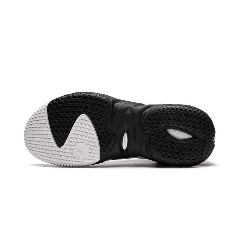 Li Ning BadFive 4 Cushioning Slip Resistant Abrasion Resistant Mid Top Basketball Shoes Men's Black White ABFU031-1