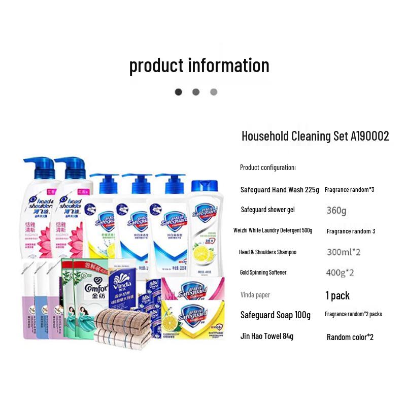 Safeguard, Head & Shoulders, Comfort & Vinda Household Essentials Set