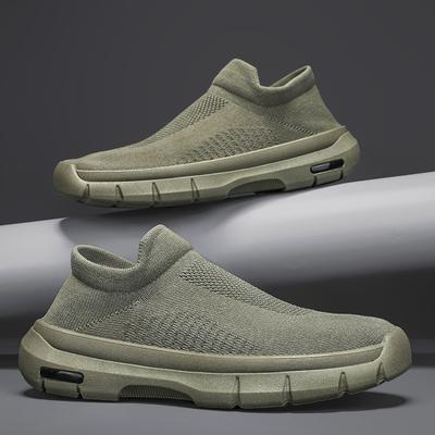 2025 New Men's Breathable Mesh Slip-On Sneakers Lightweight Summer Casual Shoes for Students Non-Slip Running Travel Shoes