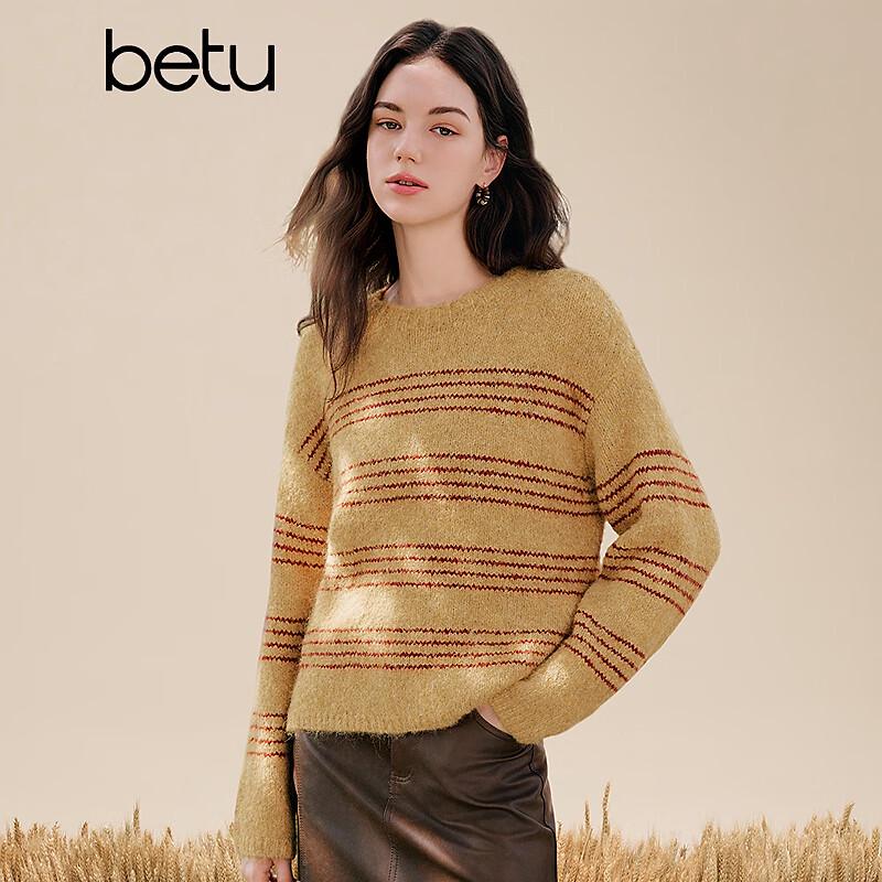 

Betu Women s Winter Color Block Striped Sweater L