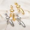 Metal Women Earrings Exaggerated Dangle Earrings Light Luxury Oval Pendant Eardrop  Jewelry Gifts