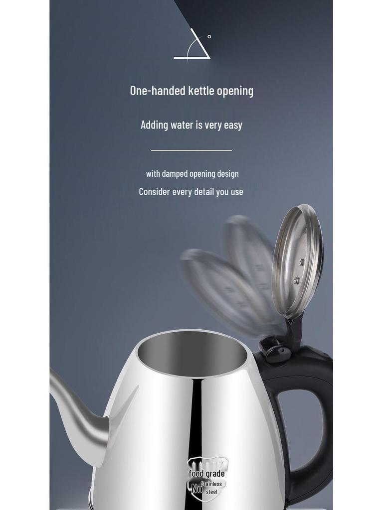 Malata Long Spout Electric Kettle – Automatic Shut-Off, Anti-Dry Protection, Ideal for Tea Brewing.