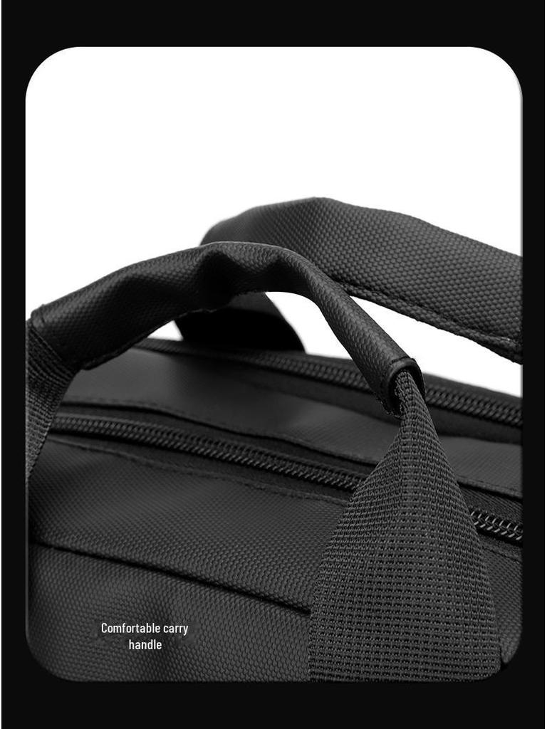 Geantă de umăr verticală pentru bărbați, cu capacitate mare și buzunare multiple, pentru afaceri, călătorii și timp liber