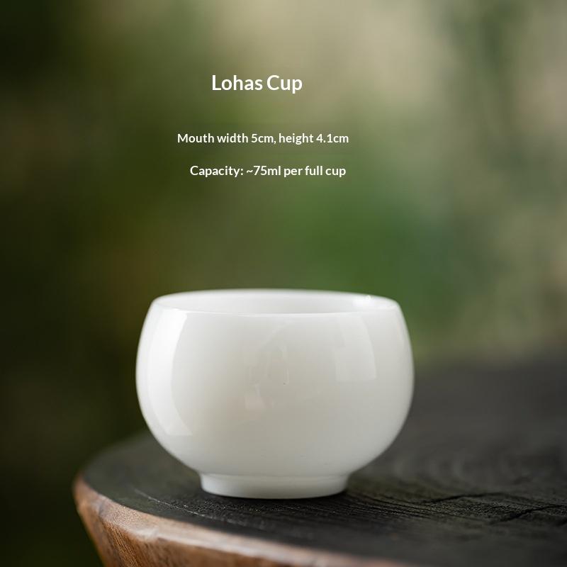 

High-End Ice Jade Pure White Tecup Master Cup Single Cup Kung Fu Tea Cup for Drinking Tea 40-70ml