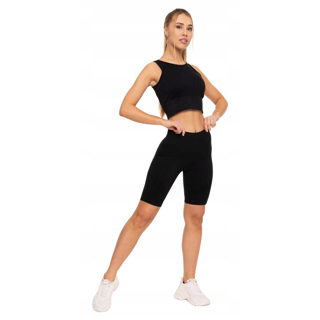 Women's Shorts Moraj Polyamide Push-Up High Waist Black Fitness Shorts