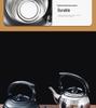 Thickened Stainless Steel Black Classical Teapot for Restaurant and Hotel, Induction-Compatible, Small Tea Art Kettle.