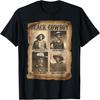 Czarny Kawałerski Western Rodeo Melanin Czarna Historia Teksas Koszulka(1)