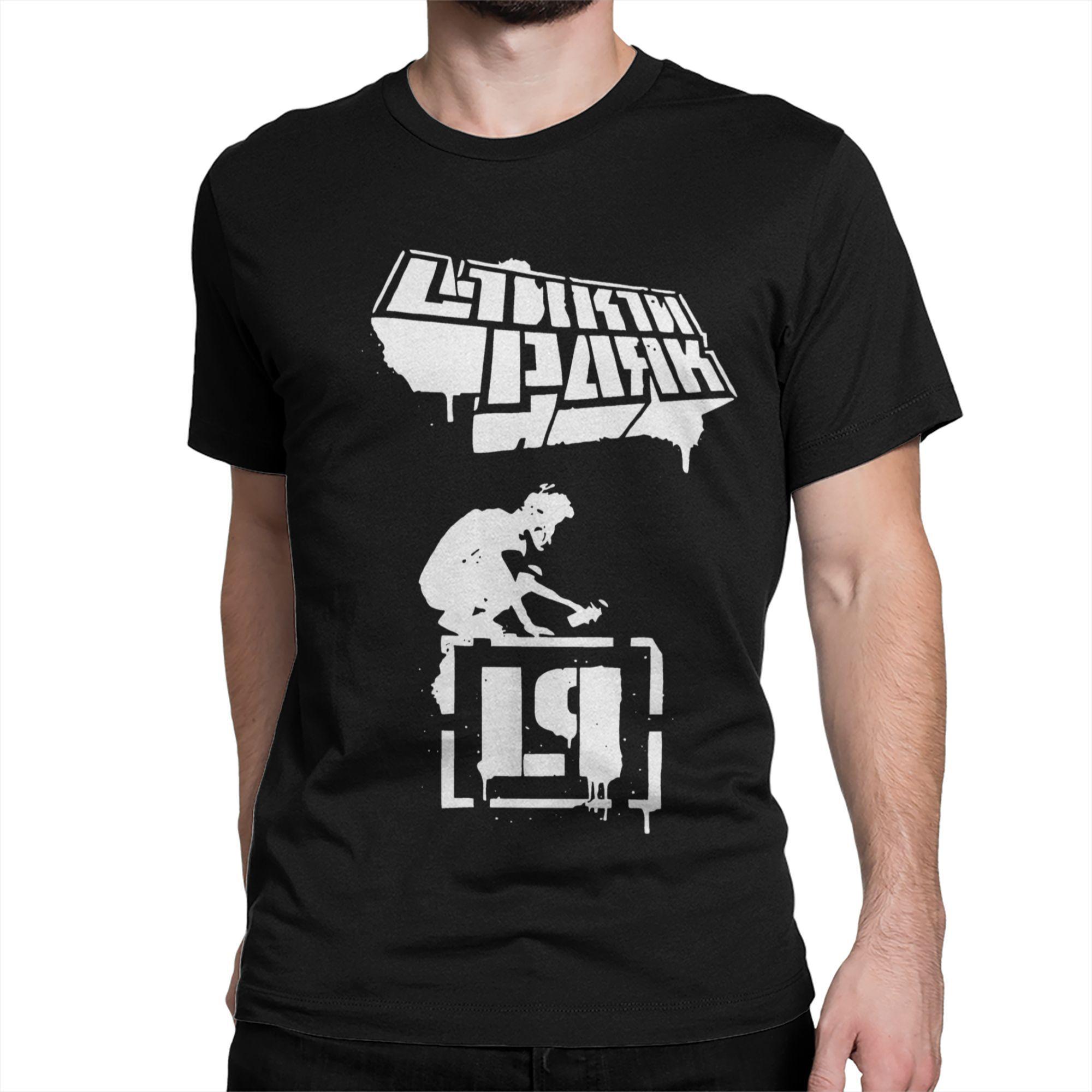 

Men Women s Music Band Linkinparks Logo T Shirts Rock Pure Cotton Clothes Short Sleeve Round Collar Tee Shirt Gift T-Shirts 4XL