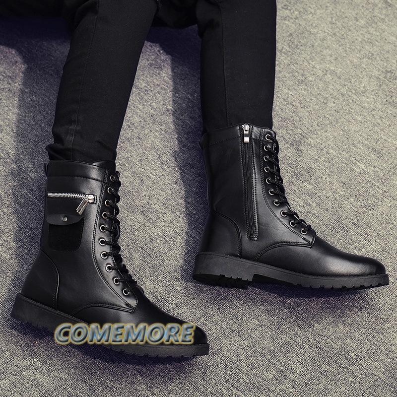 Stivali Chelsea da Uomo in Pelle alla Moda Scarpe Casual di Lusso Stivali Classici da Uomo Formali alla Caviglia Neri Marroni con Cerniera Stivali da Cavaliere Autunno Inverno