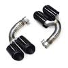 Enhanced Quad-Outlet Exhaust Pipe for 2004-2024 Volkswagen Touareg, Triple-Layer Single-Tip Design