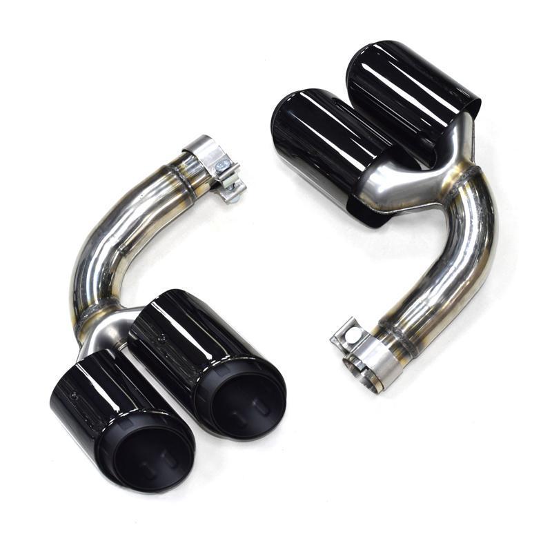 Enhanced Quad-Outlet Exhaust Pipe for 2004-2024 Volkswagen Touareg, Triple-Layer Single-Tip Design