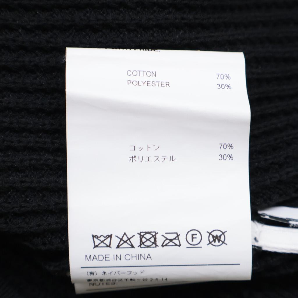 WTAPS 2013 Black Waffle Knit Short Sleeve Polo Shirt Tops X03 blackUsed