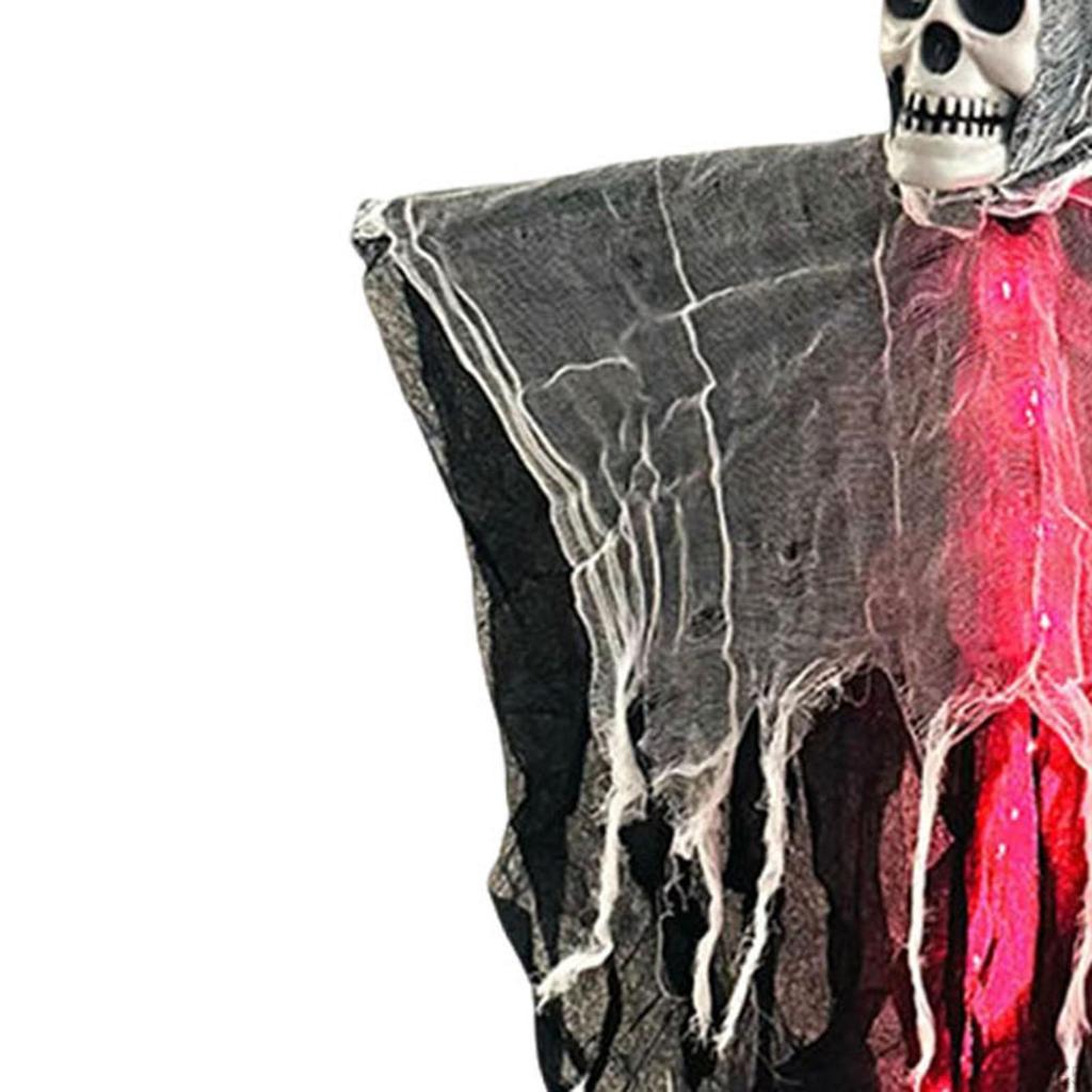 Halloween Hanging Creepy Backyard Decoration with Lighting Horror Skeleton for Porch Yard